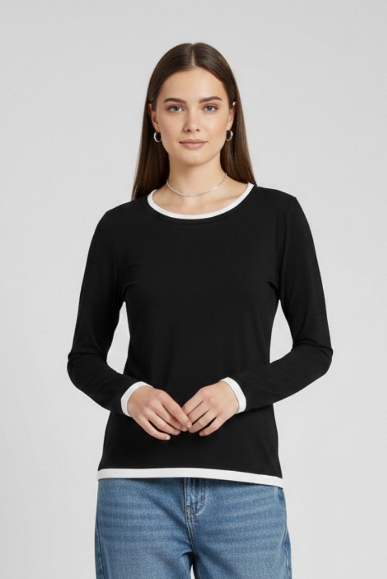 T-SHIRT PROFILI A CONTRASTO - immagine 3