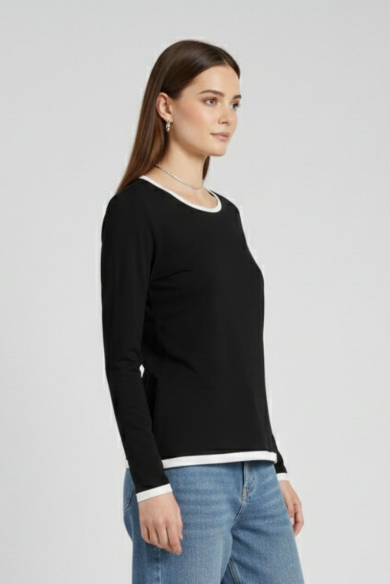 T-SHIRT PROFILI A CONTRASTO - immagine 4