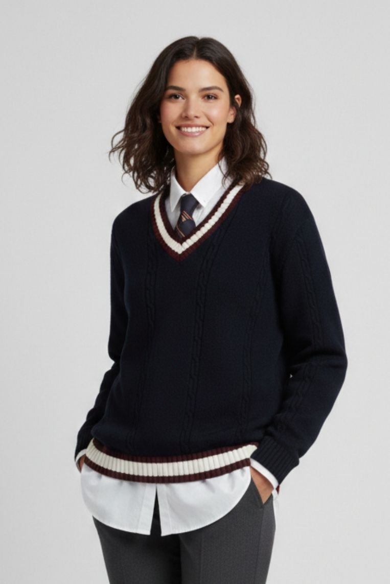 MAGLIA IN COTONE CON RIFINITURE A CONTRASTO - immagine 9