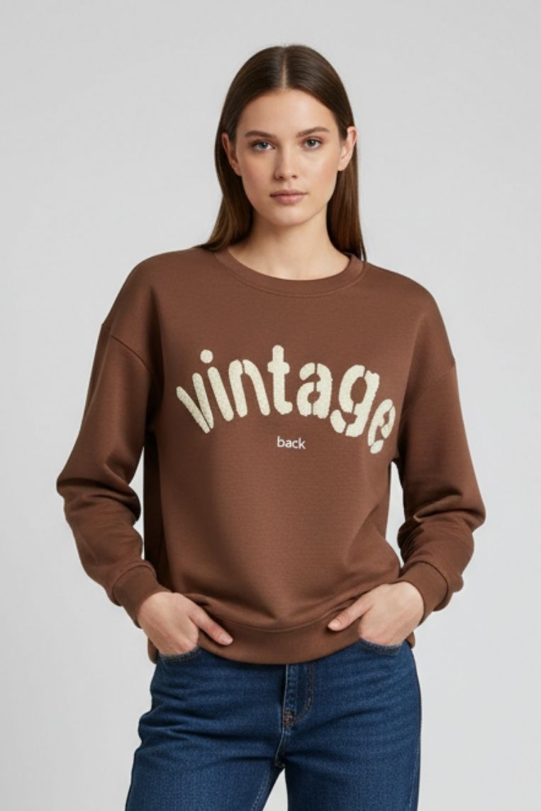FELPA SCRITTA VINTAGE 1 FELPA SCRITTA VINTAGE - immagine 1