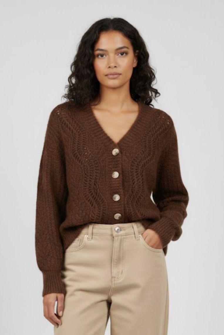 CARDIGAN CON INSERTI MACRAME' 1 CARDIGAN CON INSERTI MACRAME' - immagine 1
