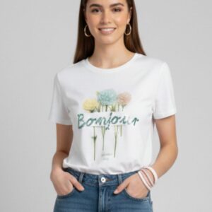 T-SHIRT SCRITTA BONJOUR 6 T-SHIRT SCRITTA BONJOUR - Thumbnail Image 2