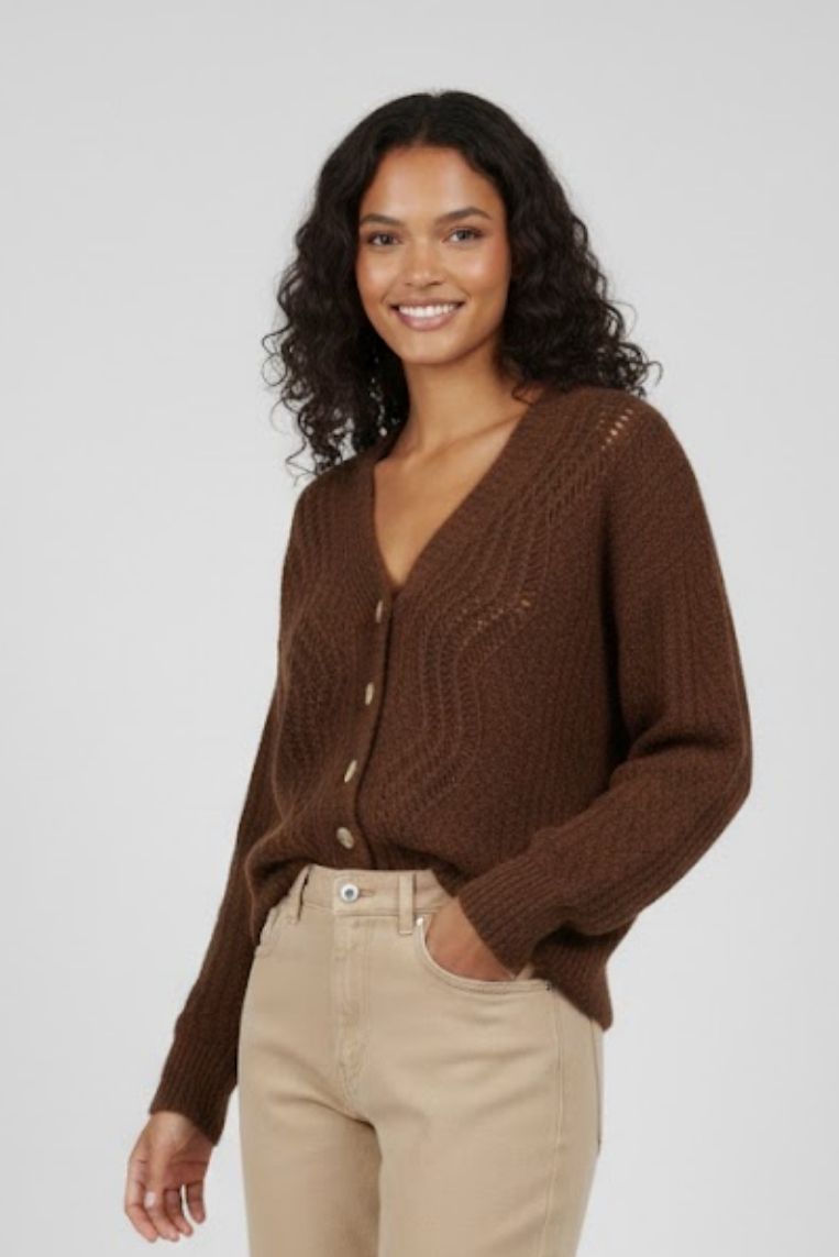 CARDIGAN CON INSERTI MACRAME' 2 CARDIGAN CON INSERTI MACRAME' - immagine 2