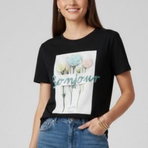 T-SHIRT SCRITTA BONJOUR 7 T-SHIRT SCRITTA BONJOUR - Thumbnail Image 3