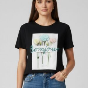 T-SHIRT SCRITTA BONJOUR 8 T-SHIRT SCRITTA BONJOUR - Thumbnail Image 4