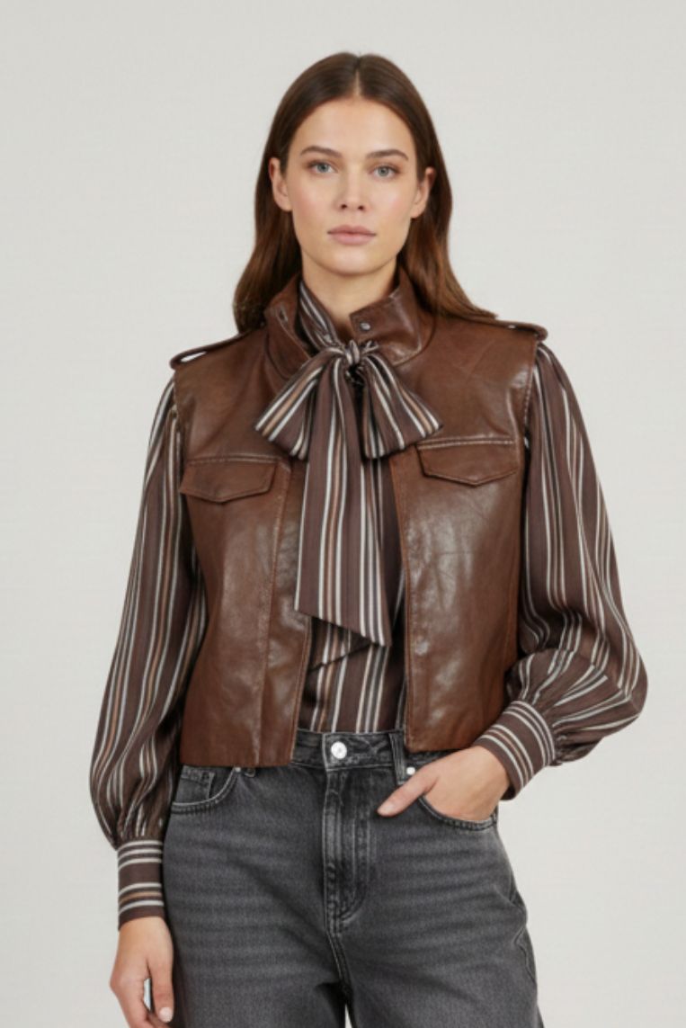 GILET IN ECOPELLE 1 GILET IN ECOPELLE - immagine 1