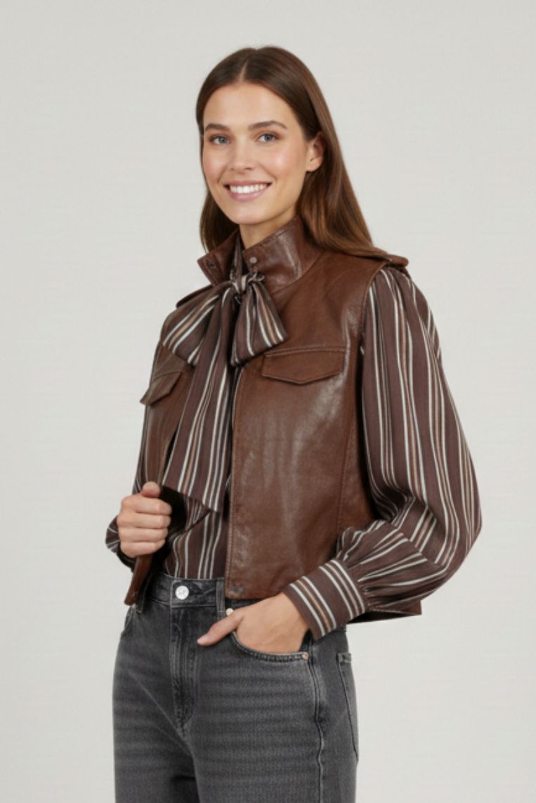GILET IN ECOPELLE 2 GILET IN ECOPELLE - immagine 2