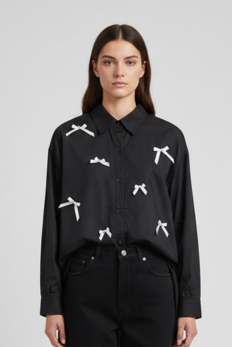 CAMICIA OVER CON FIOCCHI - immagine 2