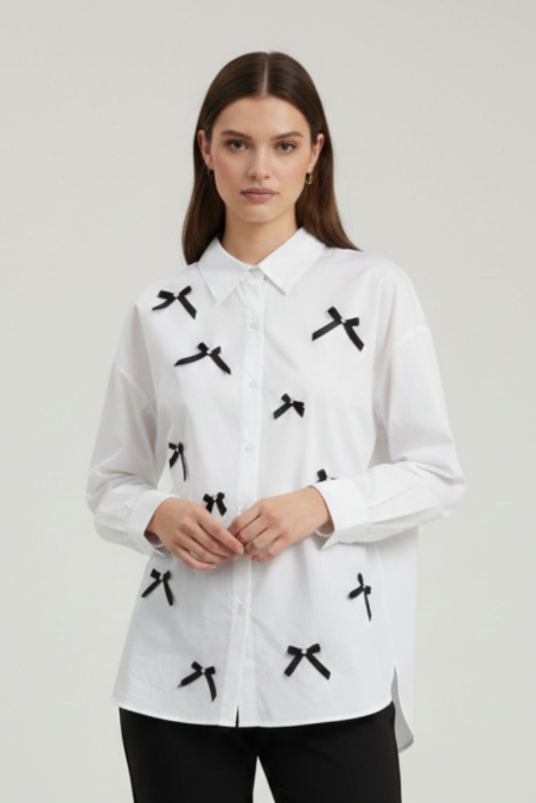 CAMICIA OVER CON FIOCCHI - immagine 3