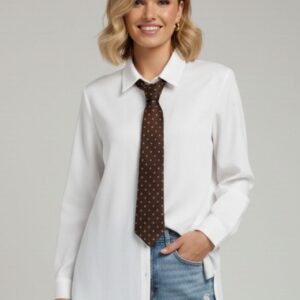CAMICIA OVERSIZE CON CRAVATTA 7 CAMICIA OVERSIZE CON CRAVATTA - Thumbnail Image 1