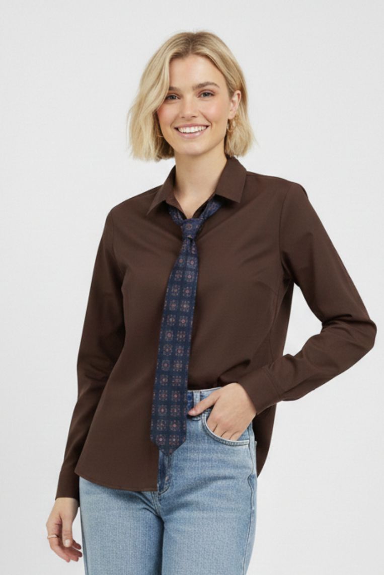 CAMICIA OVERSIZE CON CRAVATTA - immagine 6