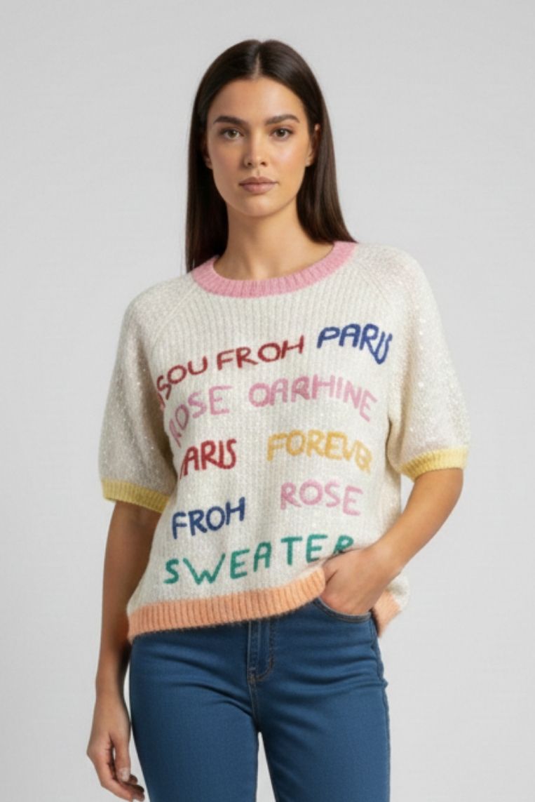 MAGLIA CON SCRITTE 1 MAGLIA CON SCRITTE - immagine 1