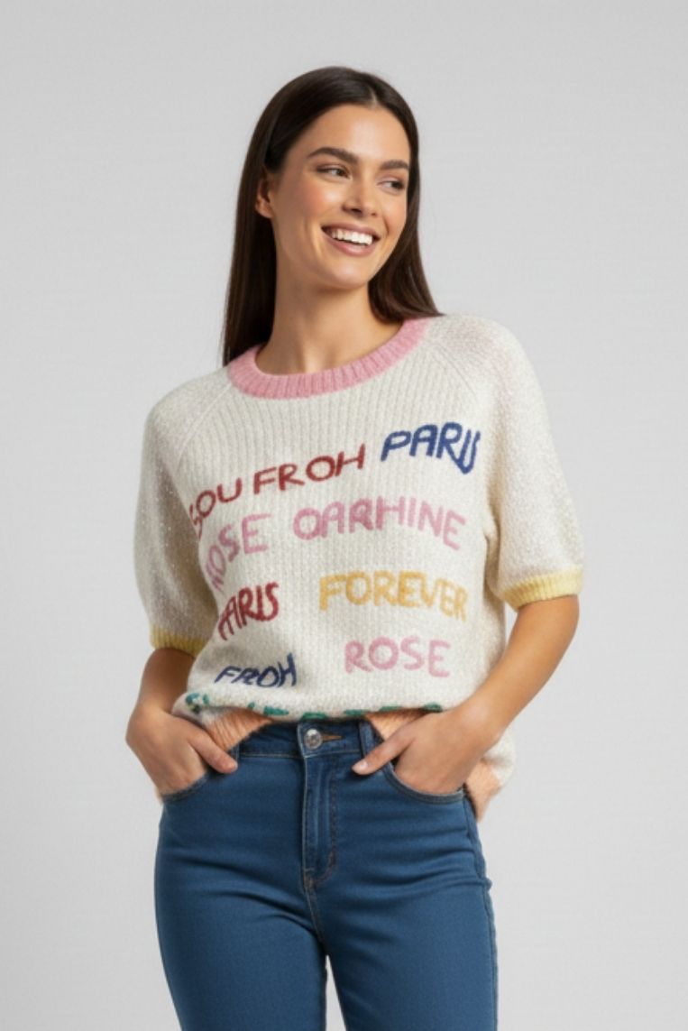 MAGLIA CON SCRITTE 2 MAGLIA CON SCRITTE - immagine 2