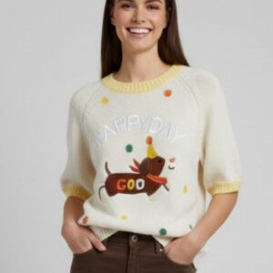 MAGLIA SCRITTA "HAPPY DAY" 4 MAGLIA SCRITTA "HAPPY DAY" - Thumbnail Image 1