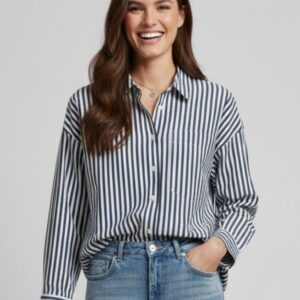 CAMICIA A RIGHE DETTAGLI LUREX 7 CAMICIA A RIGHE DETTAGLI LUREX - Thumbnail Image 3