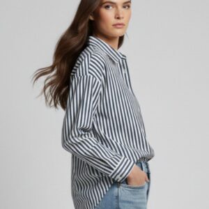 CAMICIA A RIGHE DETTAGLI LUREX 8 CAMICIA A RIGHE DETTAGLI LUREX - Thumbnail Image 4