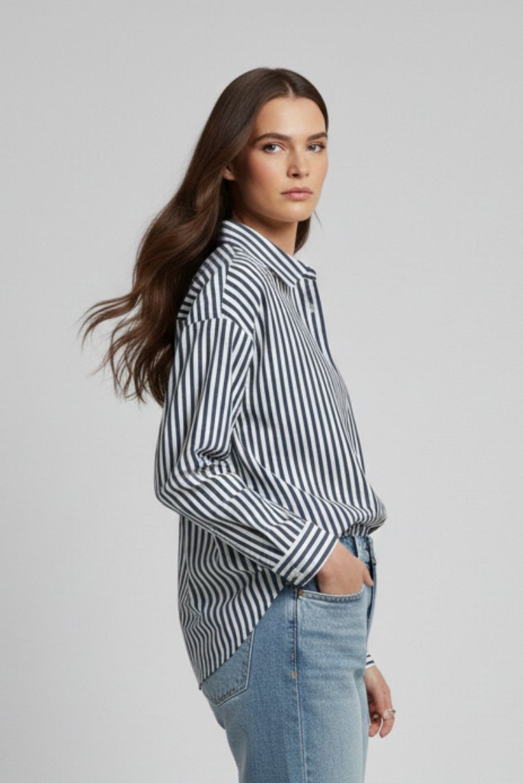 CAMICIA A RIGHE DETTAGLI LUREX - immagine 4