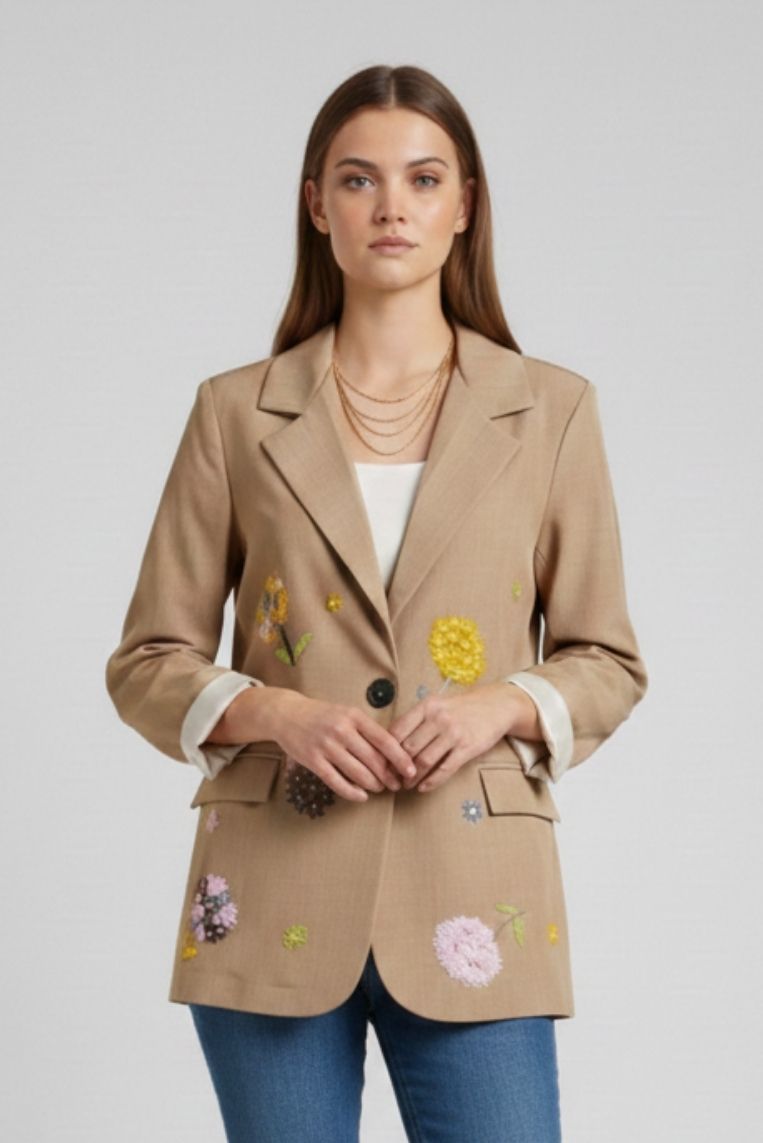 BLAZER CON RICAMI 1 BLAZER CON RICAMI - immagine 1