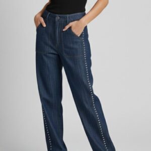 JEANS LARGO CON BORCHIE 5 JEANS LARGO CON BORCHIE - Thumbnail Image 2