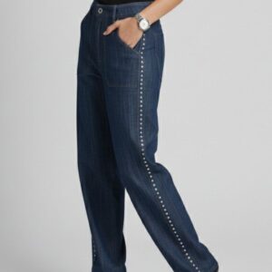 JEANS LARGO CON BORCHIE 6 JEANS LARGO CON BORCHIE - Thumbnail Image 3