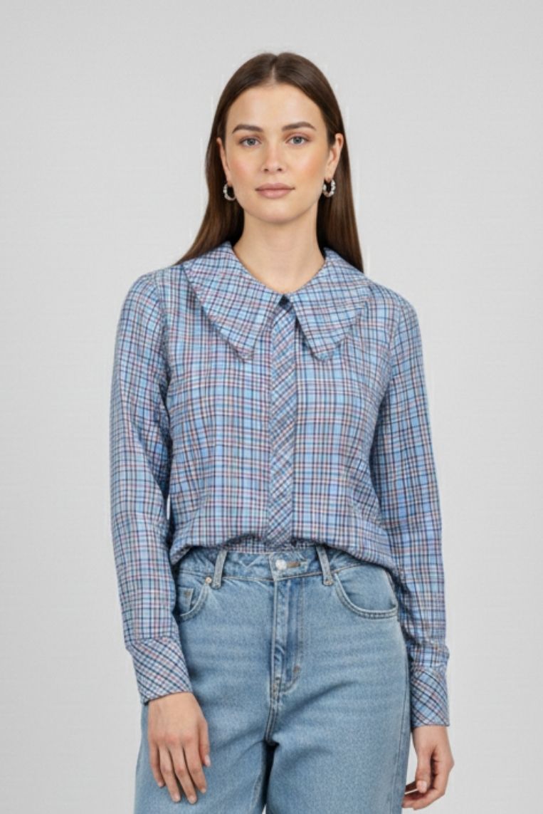 CAMICIA CON TRAMA CHECK - immagine 3