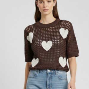 MAGLIA TRAFORATA CON CUORI 4 MAGLIA TRAFORATA CON CUORI - Thumbnail Image 2