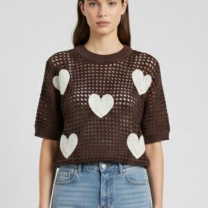 MAGLIA TRAFORATA CON CUORI 3 MAGLIA TRAFORATA CON CUORI - Thumbnail Image 1