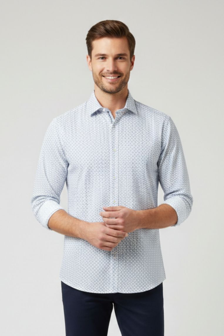 CAMICIA POP STRETCH MICRO STAMPA