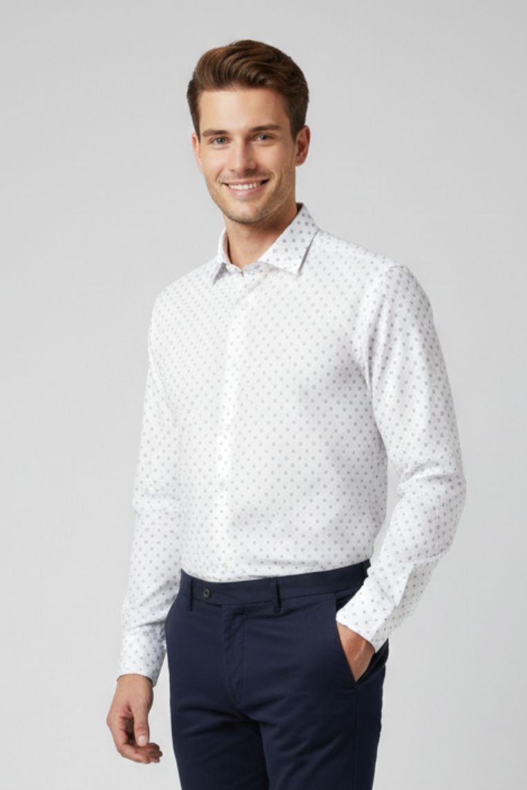 CAMICIA POP STRETCH MICRO STAMPA