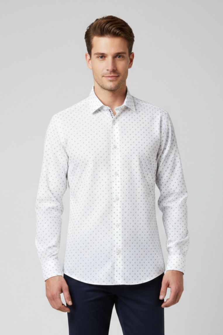 CAMICIA POP STRETCH MICRO STAMPA 2 CAMICIA POP STRETCH MICRO STAMPA - immagine 2