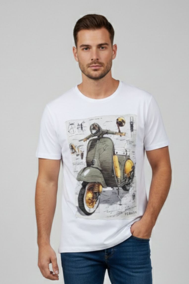 T-SHIRT STAMPA VESPA - immagine 2