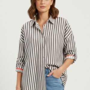 CAMICIA A RIGHE OVER 3 CAMICIA A RIGHE OVER - Thumbnail Image 1