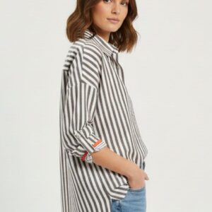 CAMICIA A RIGHE OVER 4 CAMICIA A RIGHE OVER - Thumbnail Image 2