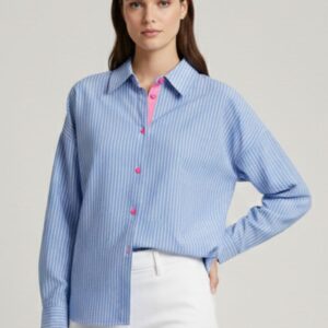 CAMICIA A RIGHE BOTTONI A CONTRASTO 4 CAMICIA A RIGHE BOTTONI A CONTRASTO - Thumbnail Image 1
