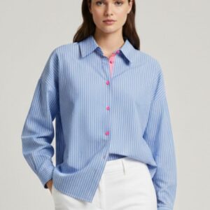 CAMICIA A RIGHE BOTTONI A CONTRASTO 6 CAMICIA A RIGHE BOTTONI A CONTRASTO - Thumbnail Image 3