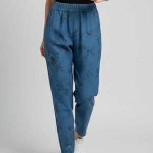 PANTALONI GAMBA LARGA TRAMA FLOREALE 5 PANTALONI GAMBA LARGA TRAMA FLOREALE - Thumbnail Image 2