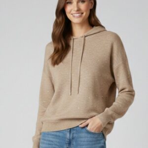 MAGLIA CON CAPPUCCIO E STRASS 11 MAGLIA CON CAPPUCCIO E STRASS - Thumbnail Image 1