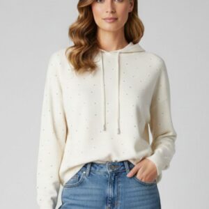 MAGLIA CON CAPPUCCIO E STRASS 14 MAGLIA CON CAPPUCCIO E STRASS - Thumbnail Image 4