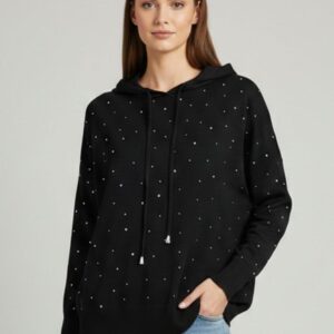 MAGLIA CON CAPPUCCIO E STRASS 20 MAGLIA CON CAPPUCCIO E STRASS - Thumbnail Image 10