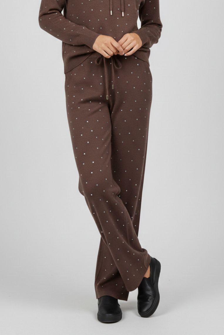 PANTALONI IN VISCOSA CON STRASS 2 PANTALONI IN VISCOSA CON STRASS - immagine 2