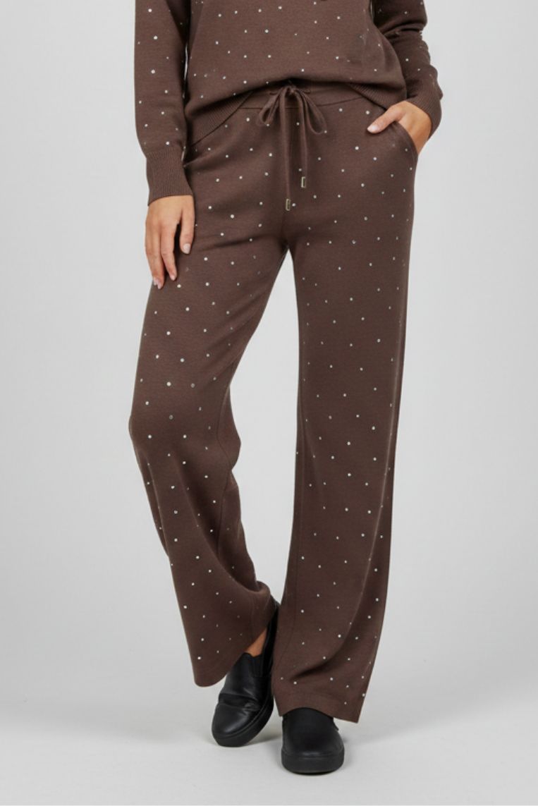 PANTALONI IN VISCOSA CON STRASS 3 PANTALONI IN VISCOSA CON STRASS - immagine 3