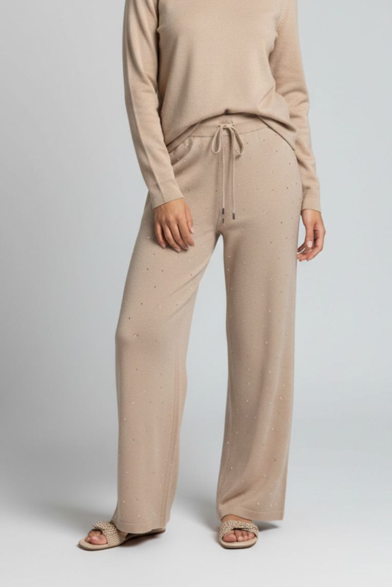 PANTALONI IN VISCOSA CON STRASS 5 PANTALONI IN VISCOSA CON STRASS - immagine 5