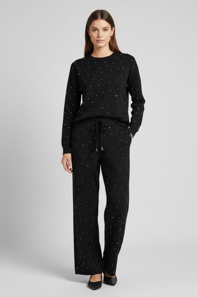 PANTALONI IN VISCOSA CON STRASS 6 PANTALONI IN VISCOSA CON STRASS - immagine 6