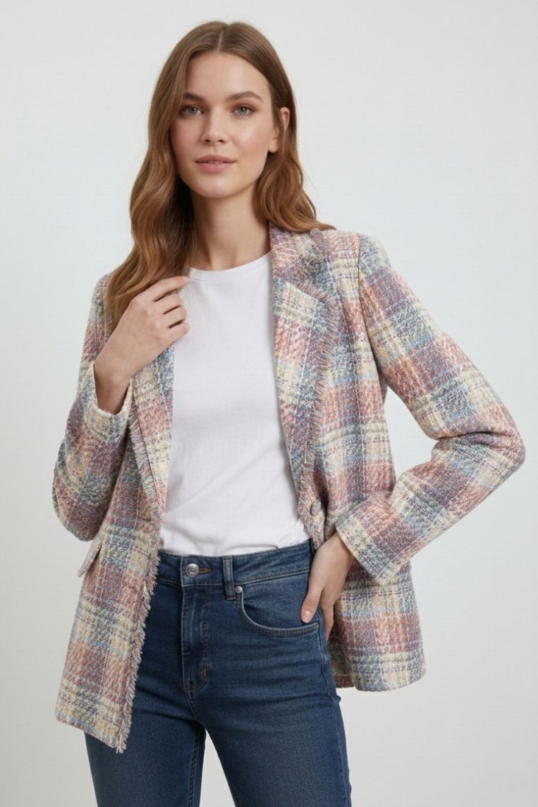 GIACCA IN TWEED  MULTICOLOR - immagine 3