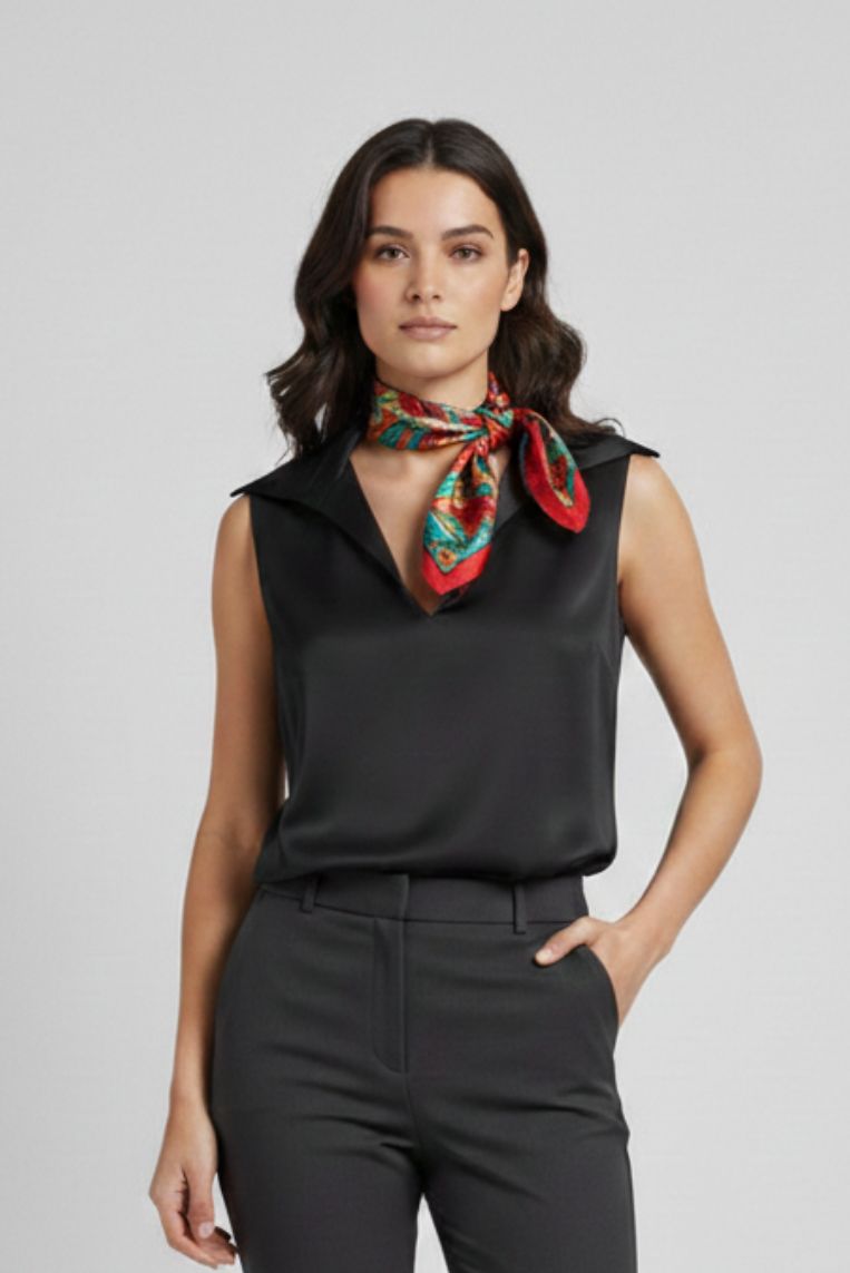 BLUSA SATINATA IN VISCOSA 1 BLUSA SATINATA IN VISCOSA - immagine 1