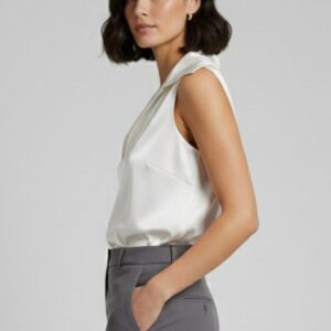 BLUSA SATINATA IN VISCOSA 9 BLUSA SATINATA IN VISCOSA - Thumbnail Image 3