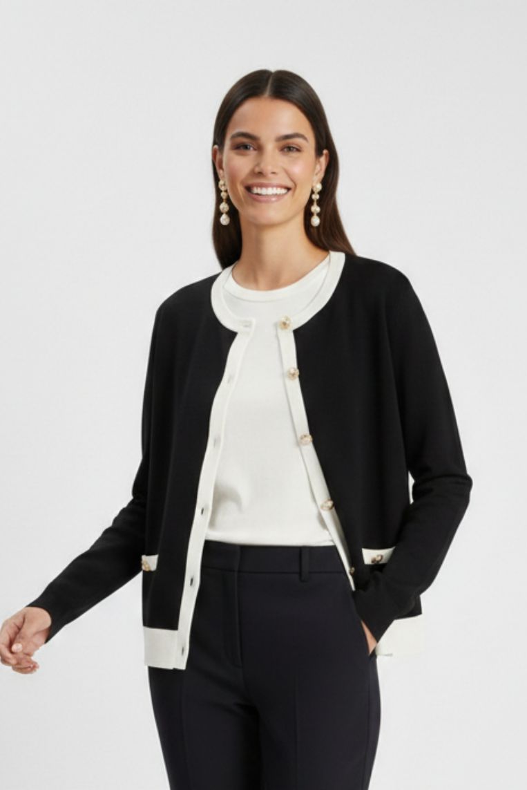 CARDIGAN TWIN SET IN VISCOSA - immagine 2