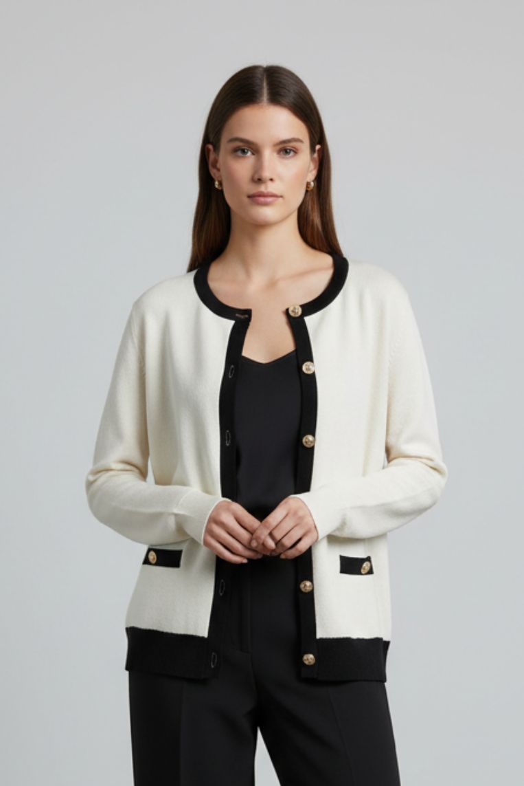 CARDIGAN TWIN SET IN VISCOSA - immagine 3