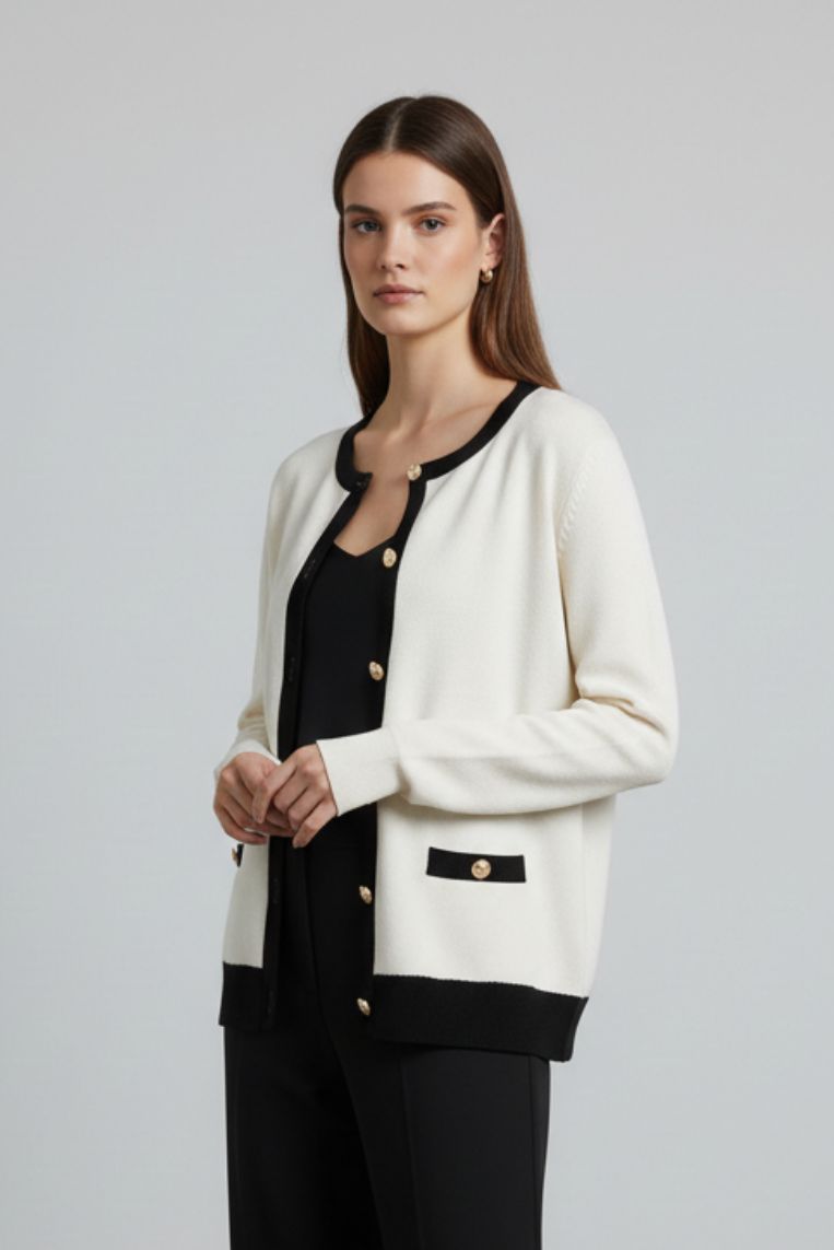 CARDIGAN TWIN SET IN VISCOSA - immagine 4