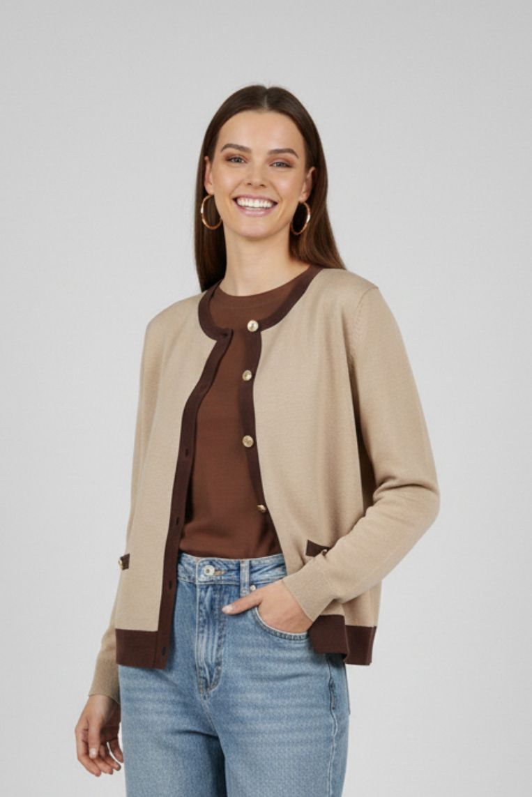CARDIGAN TWIN SET IN VISCOSA - immagine 5